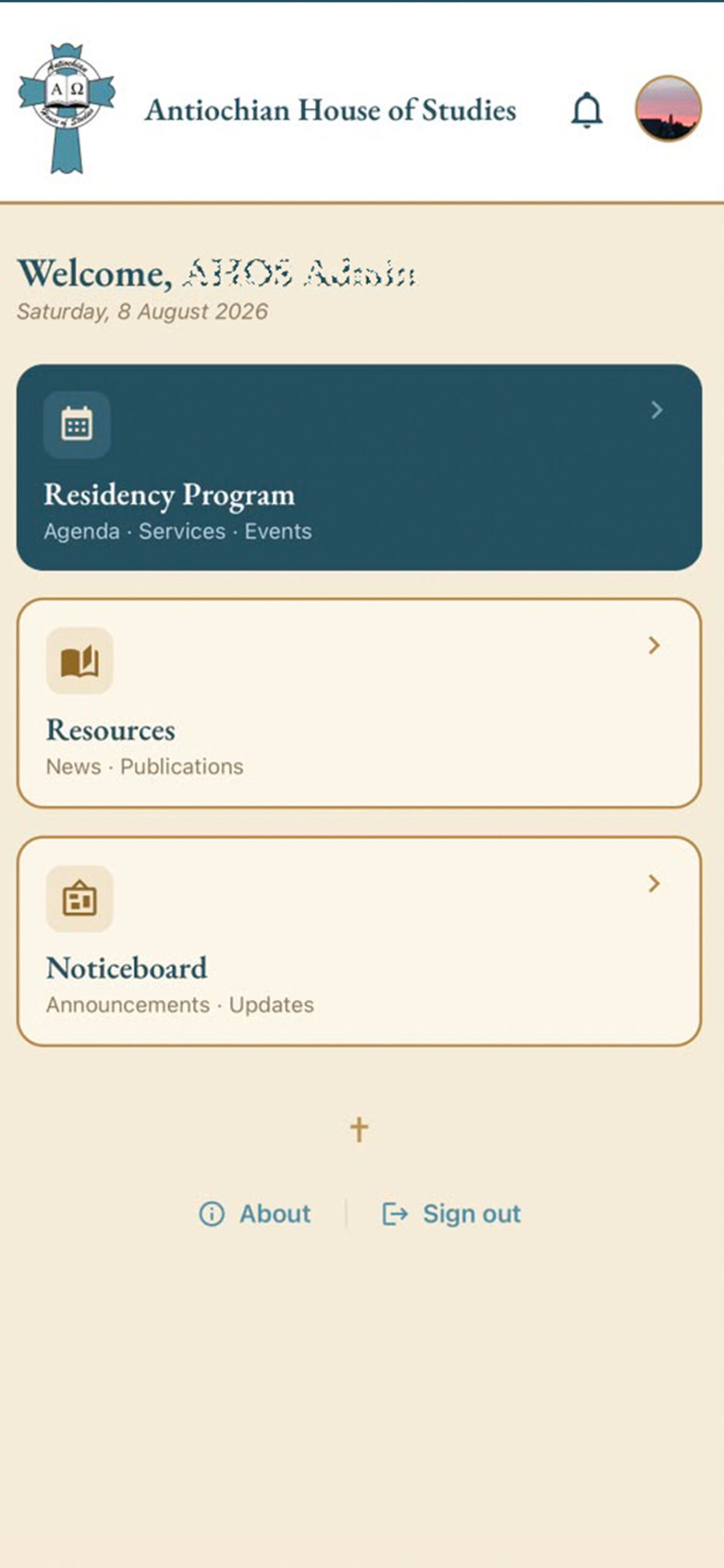 Home screen